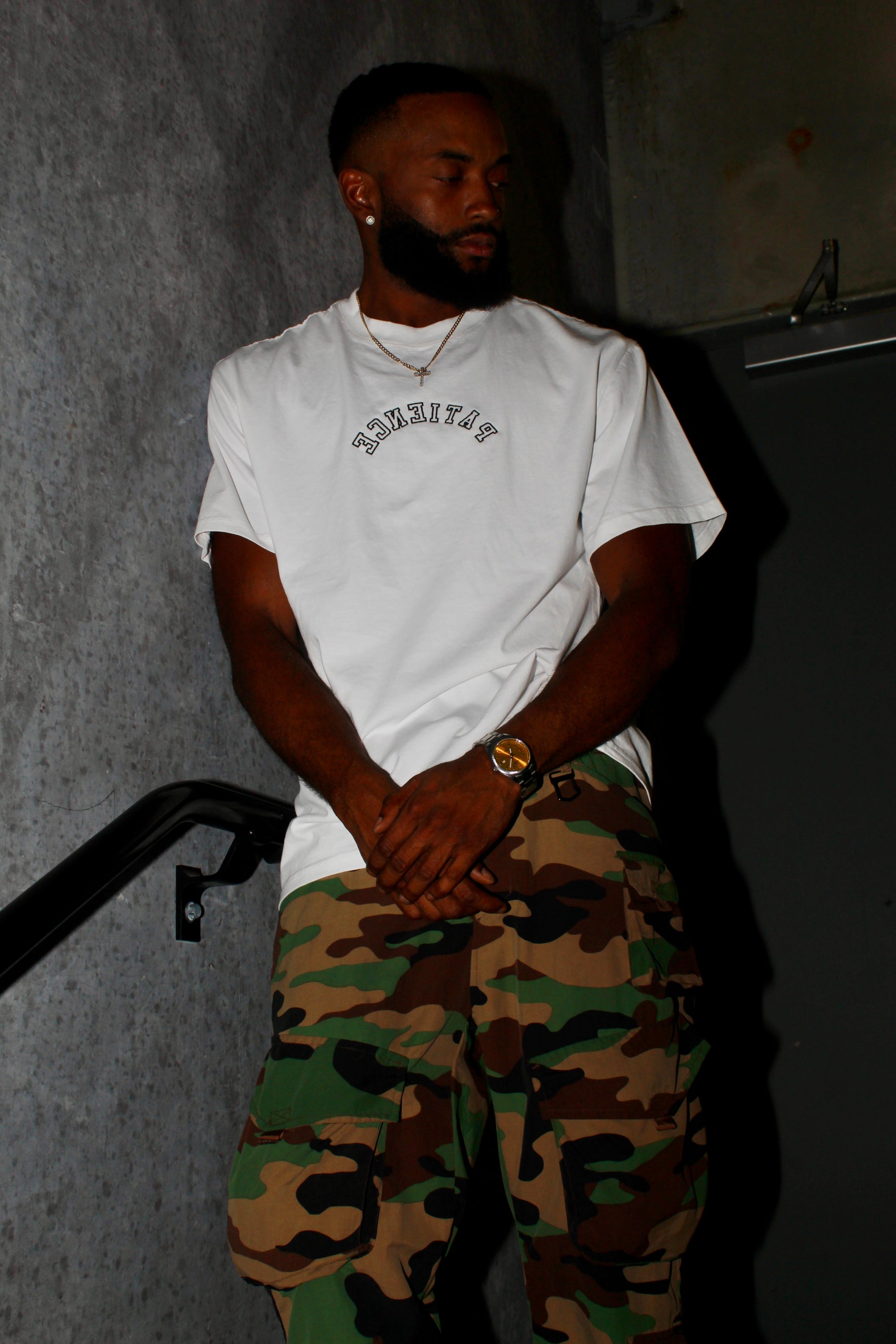 PATIENCE - White Heavyweight Tee