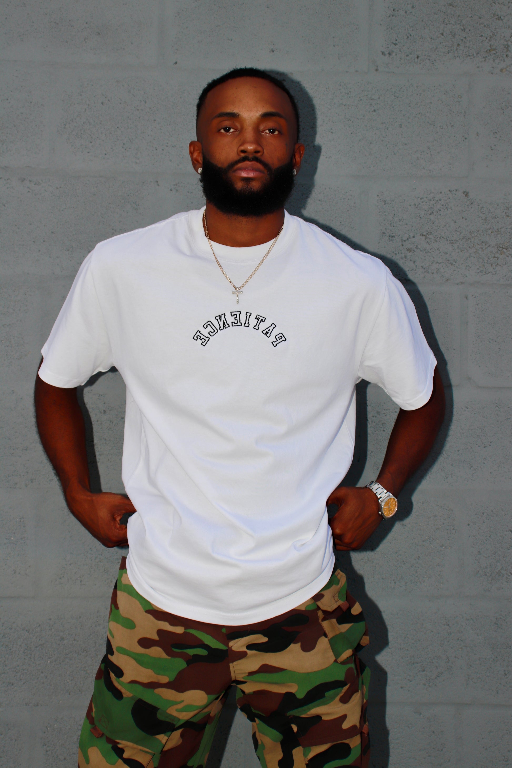 PATIENCE - White Heavyweight Tee
