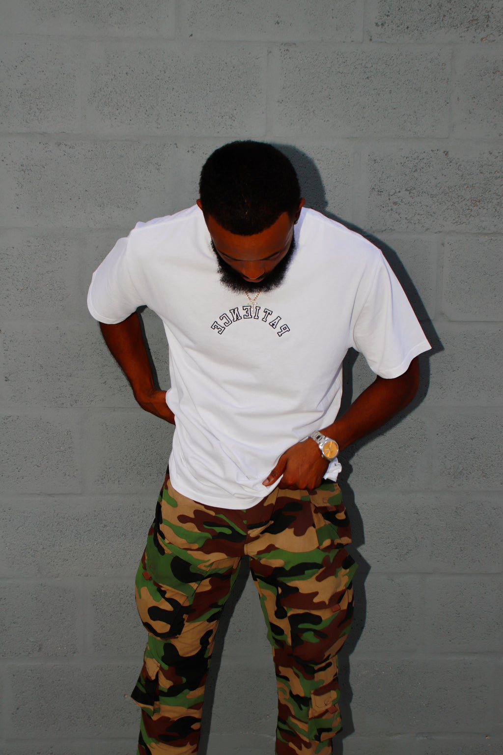PATIENCE - White Heavyweight Tee
