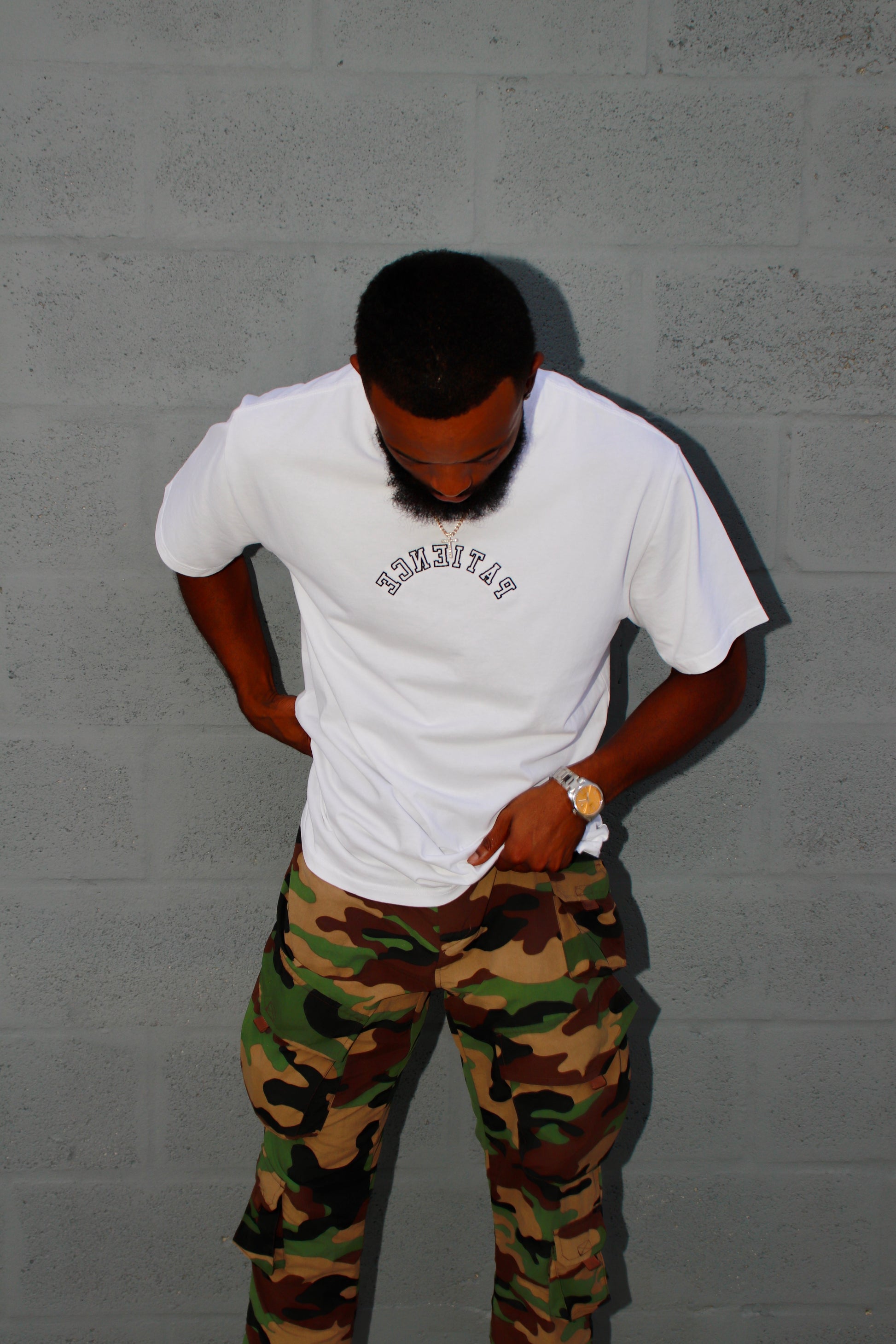 PATIENCE - White Heavyweight Tee